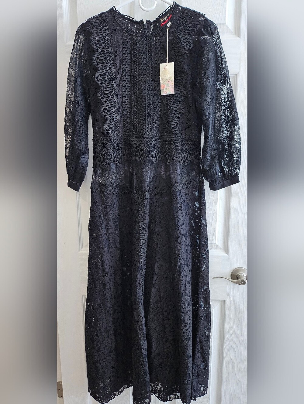 Johnny Was P Sm Biya Blacklace Dress NWT Thea Slip Lining